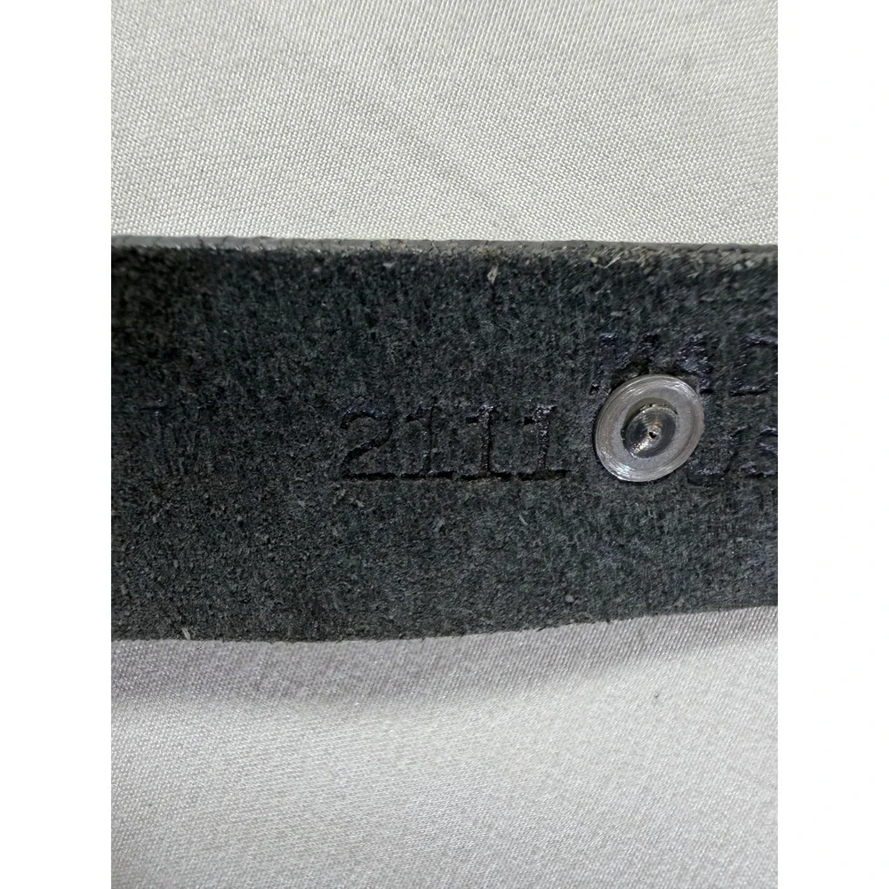 The Leather Shop Vintage Cactus Concho Belt Black Genuine Leather USA Size 30‎